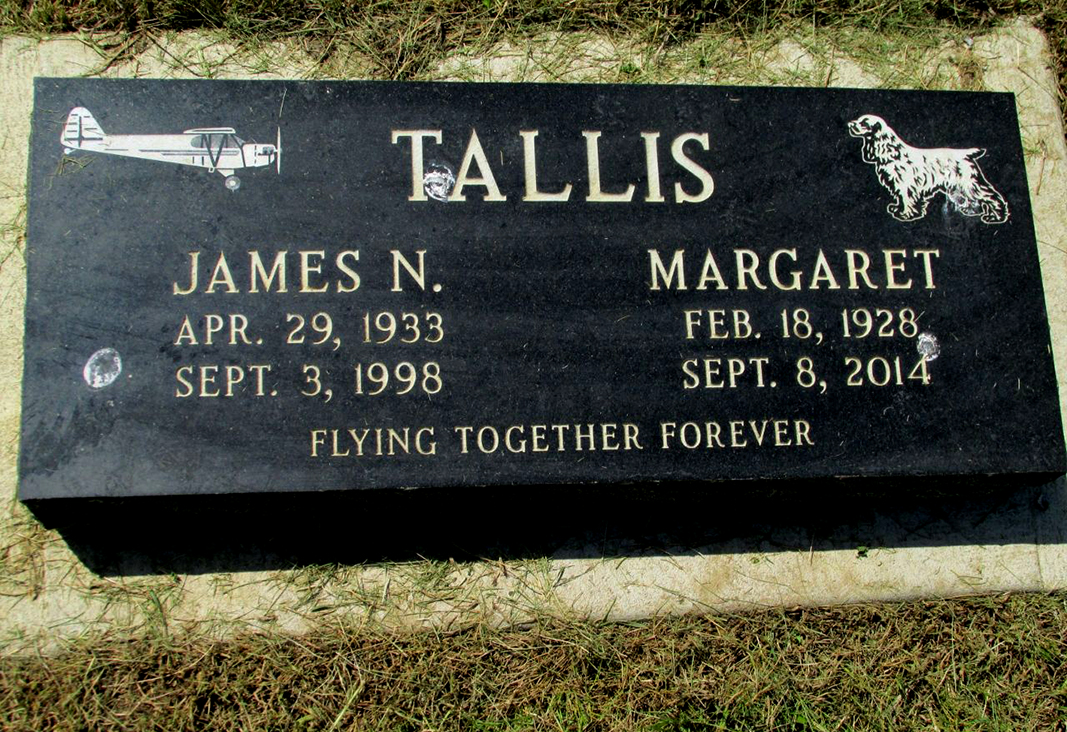 Photo of headstones/Margaret Tallis nee McLennan 1928-2014 hdstn Borden City Cem, North Battleford, Sask